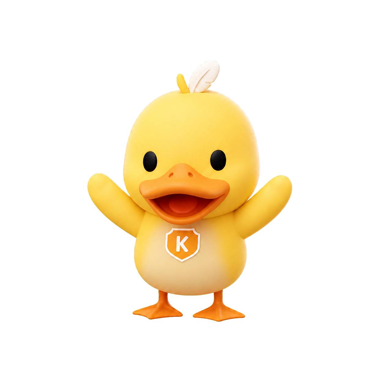 KKEUDEOK, the K+DUCK duck mascot